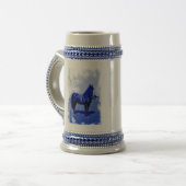  civieloorlogse paardenkeramische stein bierpul (Voorkant links)