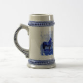  civieloorlogse paardenkeramische stein bierpul (Links)