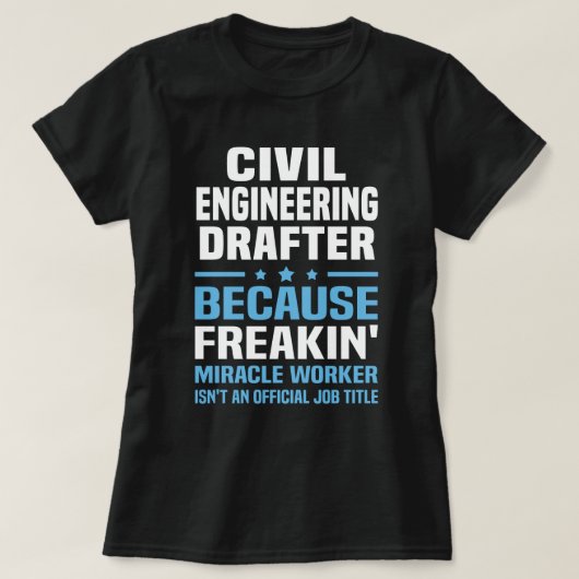 civieltechnische tekenaar t-shirt (Design voorkant)