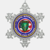 CIVIL AFFAIRS TIN SNEEUWVLOK ORNAMENT (Voorkant)