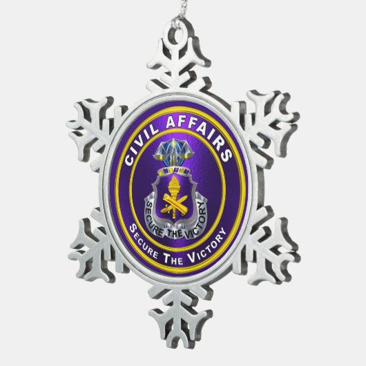CIVIL AFFAIRS TIN SNEEUWVLOK ORNAMENT (Rechts)