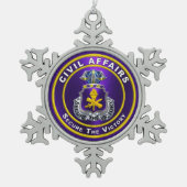 CIVIL AFFAIRS TIN SNEEUWVLOK ORNAMENT (Voorkant)