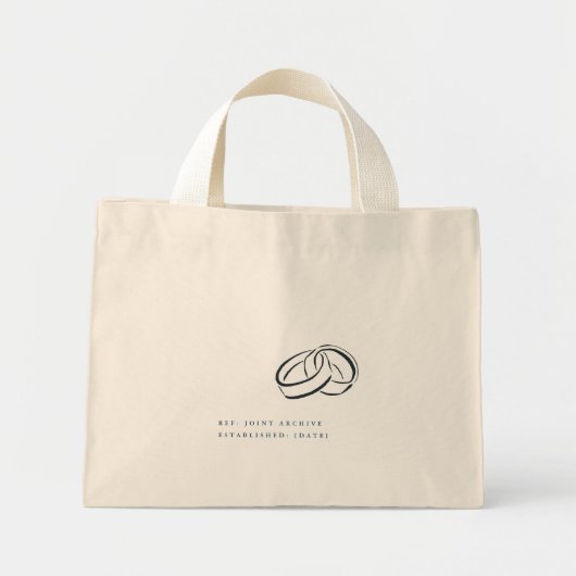 Civil Ceremony Courthouse Minimalist Wedding Mini Tote Bag (Voorkant)