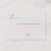 Civil Ceremony Non Traditional Wedding Witness  Visitekaartje (Voorkant)