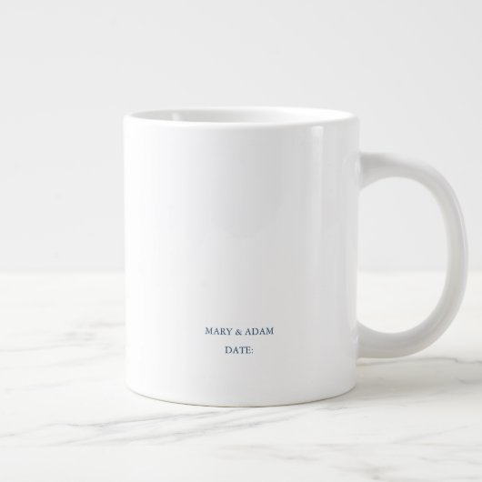 Civil Ceremony Registry Wedding Mug Gift Grote Koffiekop (Rechts)