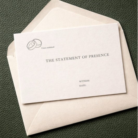 Civil ceremony registry Wedding Notecards 