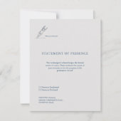Civil Ceremony Registry Wedding Response Card RSVP Kaartje (Voorkant)