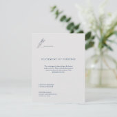 Civil Ceremony Registry Wedding Response Card RSVP Kaartje (Staand voorkant)