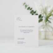 Civil Ceremony RSVP Card – Registry Wedding  Kaartje (Staand voorkant)