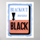 Civil Defence Blackout 1942 WPA Poster (Voorkant)
