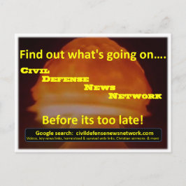 Civil Defence News Network-postkaart Briefkaart