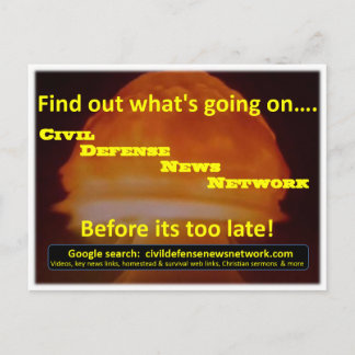 Civil Defence News Network-postkaart Briefkaart