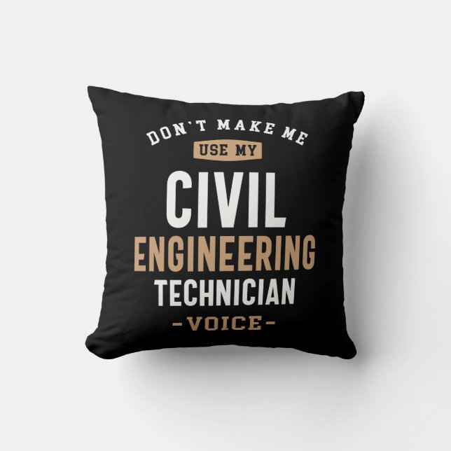 Civil Eng Tech Voice Kussen (Voorkant)