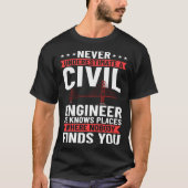 Civil Engineer Bridge Builder Engineering Student T-shirt (Voorkant)