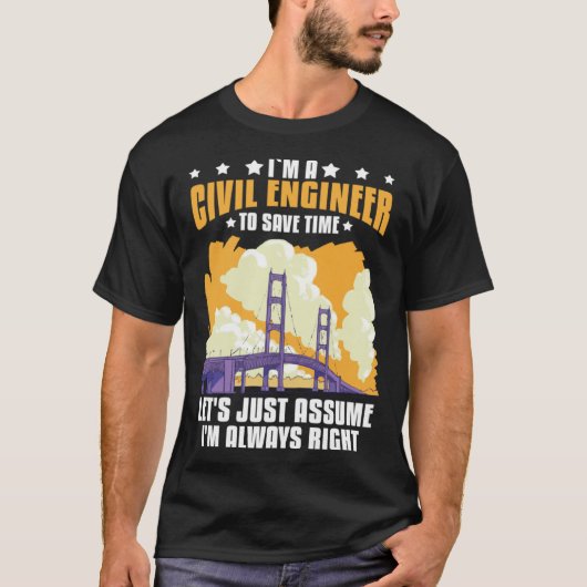 Civil Engineer Bridge Builder Engineering Student T-shirt (Voorkant)
