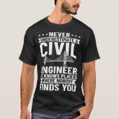 Civil Engineer Bridge Builder Engineering Student  T-shirt (Voorkant)