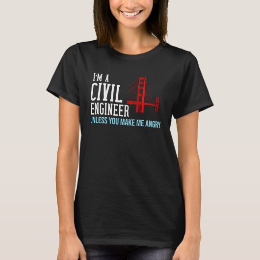 Civil Engineer Bridge Engineering T-shirt (Voorkant)