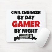 Civil Engineer By Day Gamer By Night Muismat (Met muis)