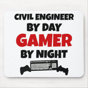 Civil Engineer By Day Gamer By Night Muismat