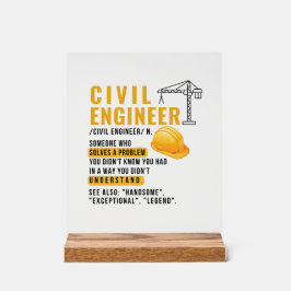 Civil Engineer Definitie Grappig Gift Acryl Bord