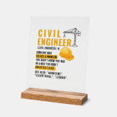 Civil Engineer Definitie Grappig Gift Acryl Bord (Hoek)