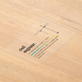 Civil Engineer Definition Acryl Uitnodiging (Laagn)