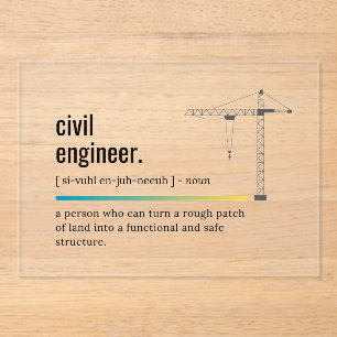 Civil Engineer Definition Acryl Uitnodiging