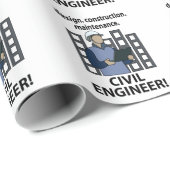 Civil Engineer Design Construction Civil Engineer Cadeaupapier (Rol Hoek)