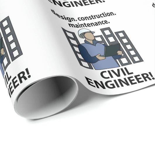 Civil Engineer Design Construction Civil Engineer Cadeaupapier (Rol Hoek)