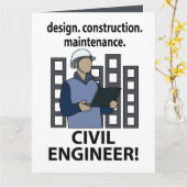 Civil Engineer Design Construction Civil Engineer Kaart (Gele Bloem)