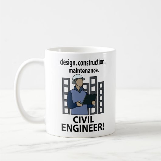 Civil Engineer Design Construction Civil Engineer Koffiemok (Links)