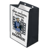 Civil Engineer Design Construction Civil Engineer Medium Cadeauzakje (Achterkant Gekanteld)