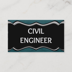 Civil Engineer Elegant Naam Bord Visitekaartje
