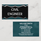 Civil Engineer Elegant Naam Bord Visitekaartje (Voorkant / Achterkant)