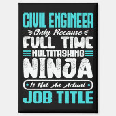 Civil Engineer Functie Titel Beroep Techniek Magneet (Voorkant)