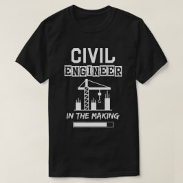 Civil Engineer in de maak, effen textuur T-shirt