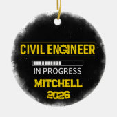 Civil Engineer In Progress Keramisch Ornament (Voorkant)