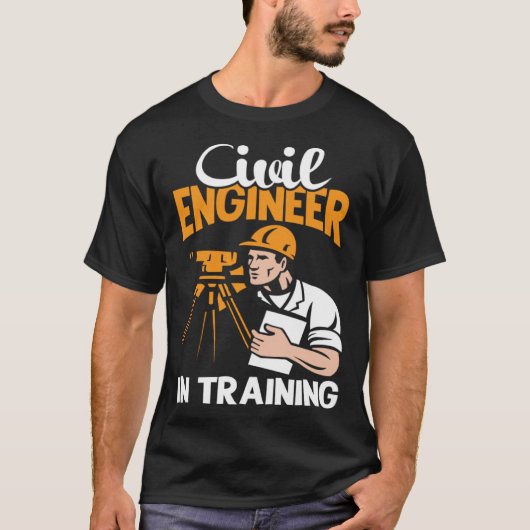 Civil Engineer In Training Board Exam Passer Engin T-shirt (Voorkant)
