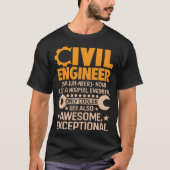 Civil Engineer Like A NormalEngineer Board Exam Pr T-shirt (Voorkant)