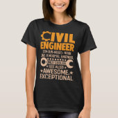 Civil Engineer Like A NormalEngineer Board Exam Pr T-shirt (Voorkant)