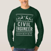 Civil Engineer Ugly KerstSweater T-shirt (Voorkant)