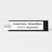 Civil Engineer White Bureau Naambordje (Voorkant)
