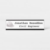 Civil Engineer White Bureau Naambordje (Voorkant)