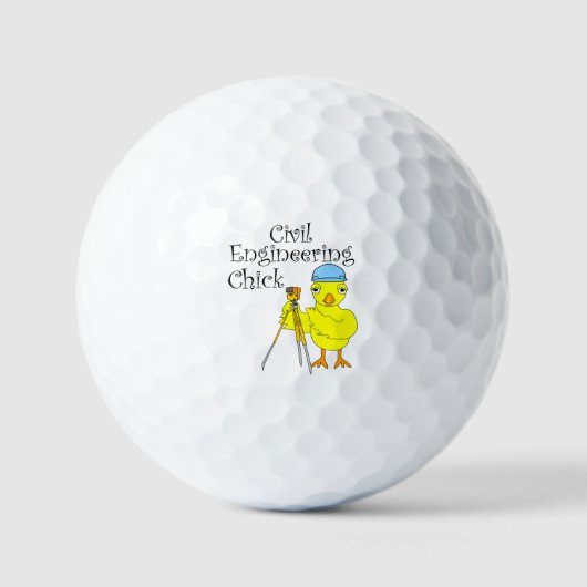 Civil Engineering Chick Golfballen (Voorkant)
