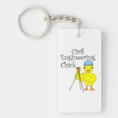 Civil Engineering Chick Sleutelhanger (Voorkant)