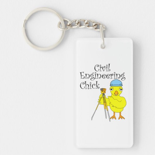 Civil Engineering Chick Sleutelhanger (Voorkant)