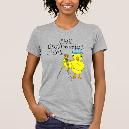 Civil Engineering Chick T-shirt (Voorkant)
