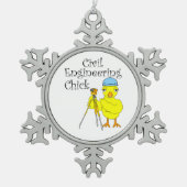 Civil Engineering Chick Tin Sneeuwvlok Ornament (Voorkant)