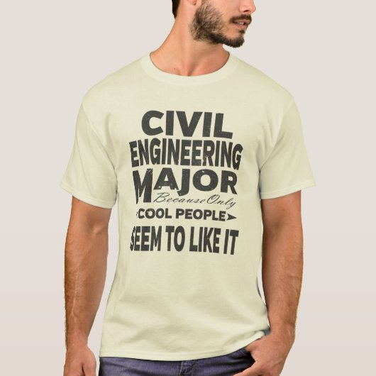 Civil Engineering College alleen Cool Mensen T-shirt (Voorkant)