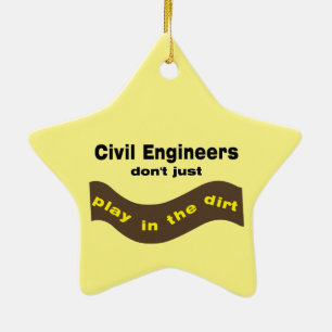 Civil Engineers Play Keramisch Ornament